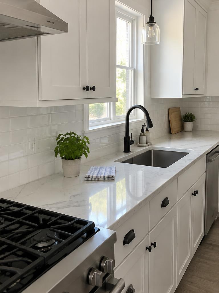 Illustrative kitchen after a thorough cleaning